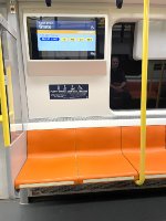 The seats in the Orange Line CRRC cars-these were harder than most of the other subway cars that I have ridden in.